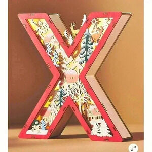 Anthropologie wonderland scene monogram letters X